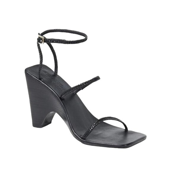Jaggar the Label Black Woven Wedge Sandals - Picture 1 of 6